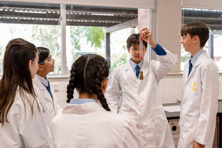 Students in a laboratory